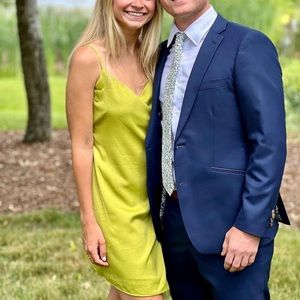 Lulus Green Mini Wrap Dress